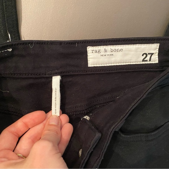 Rag & bone Nina high rise skinny black pants - Picture 4 of 6